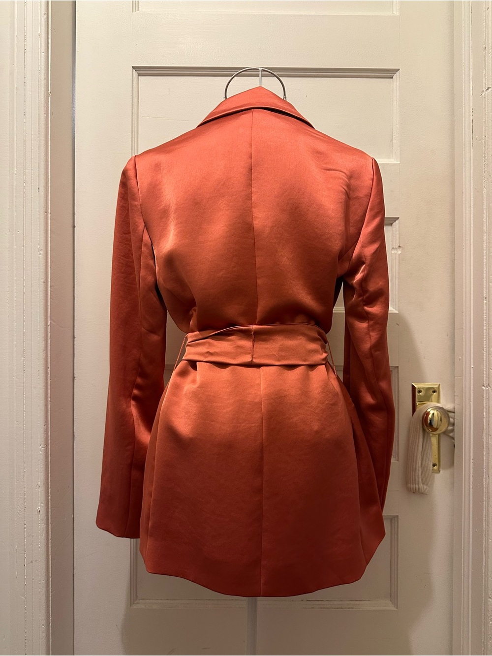 Express | Satin Coral Blazer Jacket | S - Picture 2 of 9